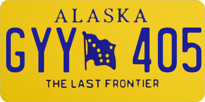 AK license plate GYY405