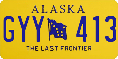AK license plate GYY413