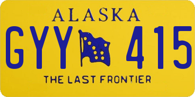 AK license plate GYY415