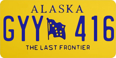 AK license plate GYY416