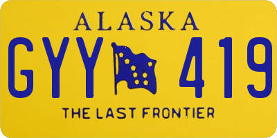 AK license plate GYY419