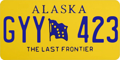 AK license plate GYY423