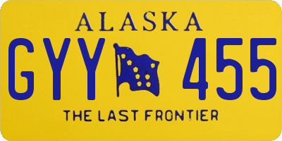 AK license plate GYY455