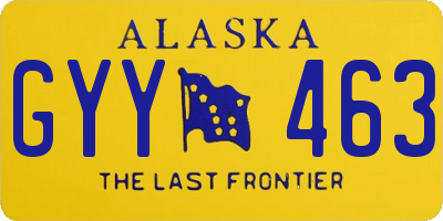 AK license plate GYY463