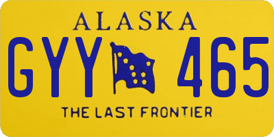 AK license plate GYY465