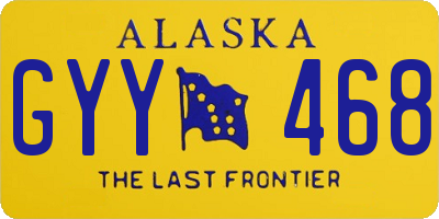 AK license plate GYY468