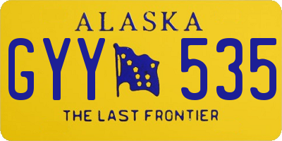AK license plate GYY535