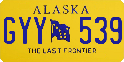 AK license plate GYY539