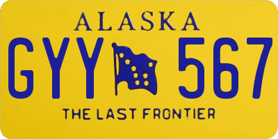 AK license plate GYY567