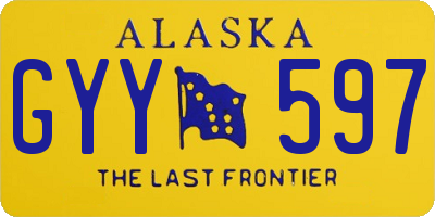AK license plate GYY597