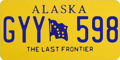 AK license plate GYY598