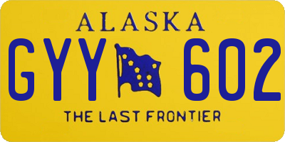 AK license plate GYY602