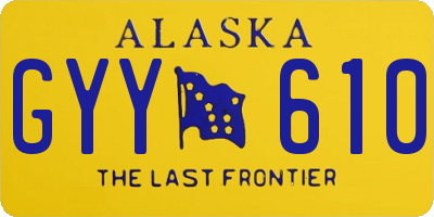 AK license plate GYY610
