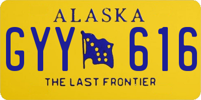 AK license plate GYY616