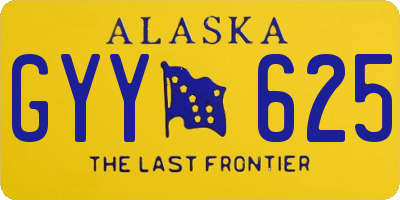 AK license plate GYY625