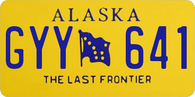 AK license plate GYY641