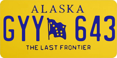 AK license plate GYY643