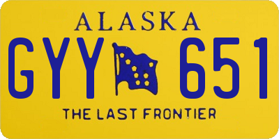 AK license plate GYY651