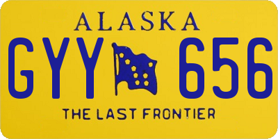 AK license plate GYY656