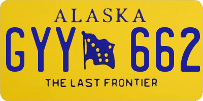 AK license plate GYY662