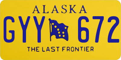 AK license plate GYY672