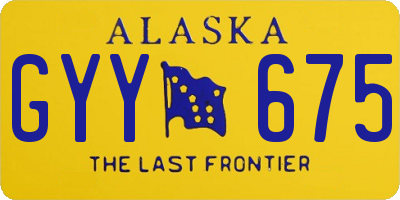 AK license plate GYY675