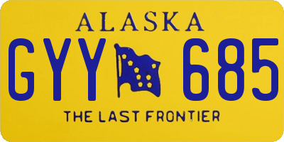 AK license plate GYY685