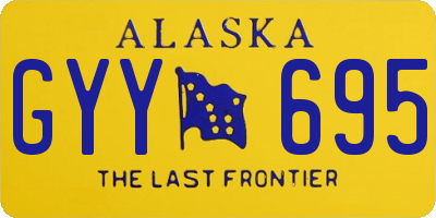 AK license plate GYY695