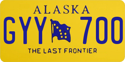 AK license plate GYY700