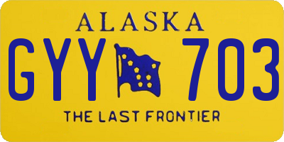 AK license plate GYY703