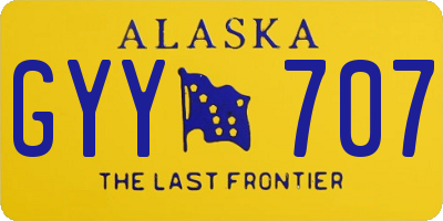 AK license plate GYY707