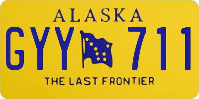AK license plate GYY711