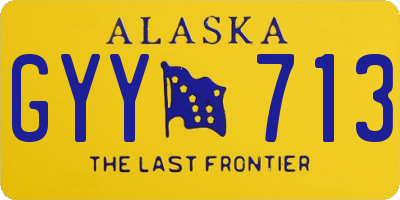 AK license plate GYY713