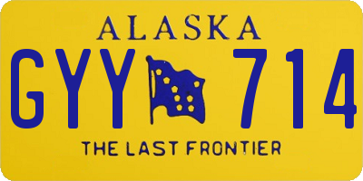 AK license plate GYY714