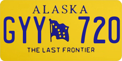 AK license plate GYY720