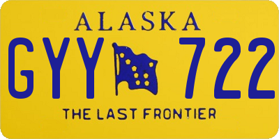AK license plate GYY722