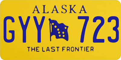 AK license plate GYY723