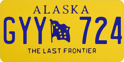 AK license plate GYY724