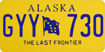 AK license plate GYY730