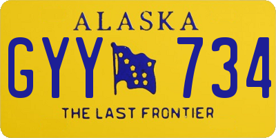 AK license plate GYY734