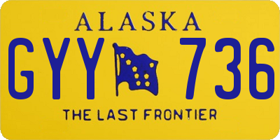 AK license plate GYY736