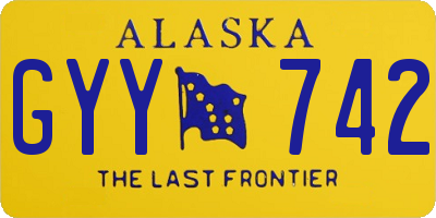 AK license plate GYY742