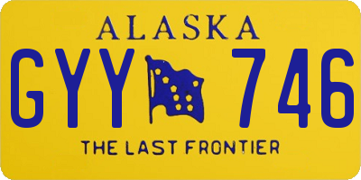 AK license plate GYY746
