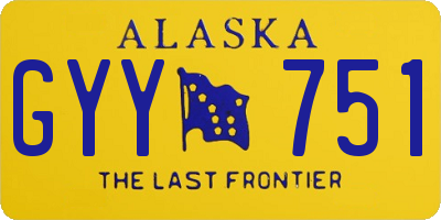 AK license plate GYY751