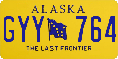 AK license plate GYY764