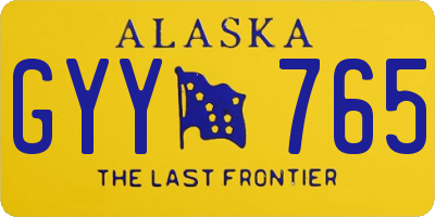 AK license plate GYY765
