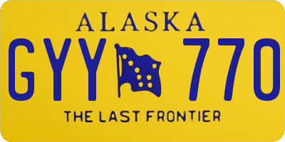 AK license plate GYY770