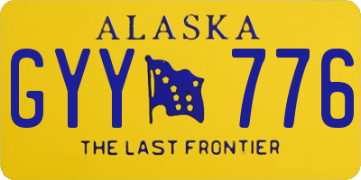 AK license plate GYY776