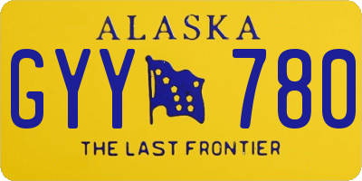 AK license plate GYY780