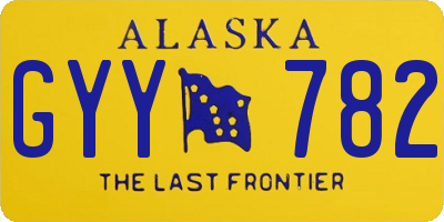 AK license plate GYY782